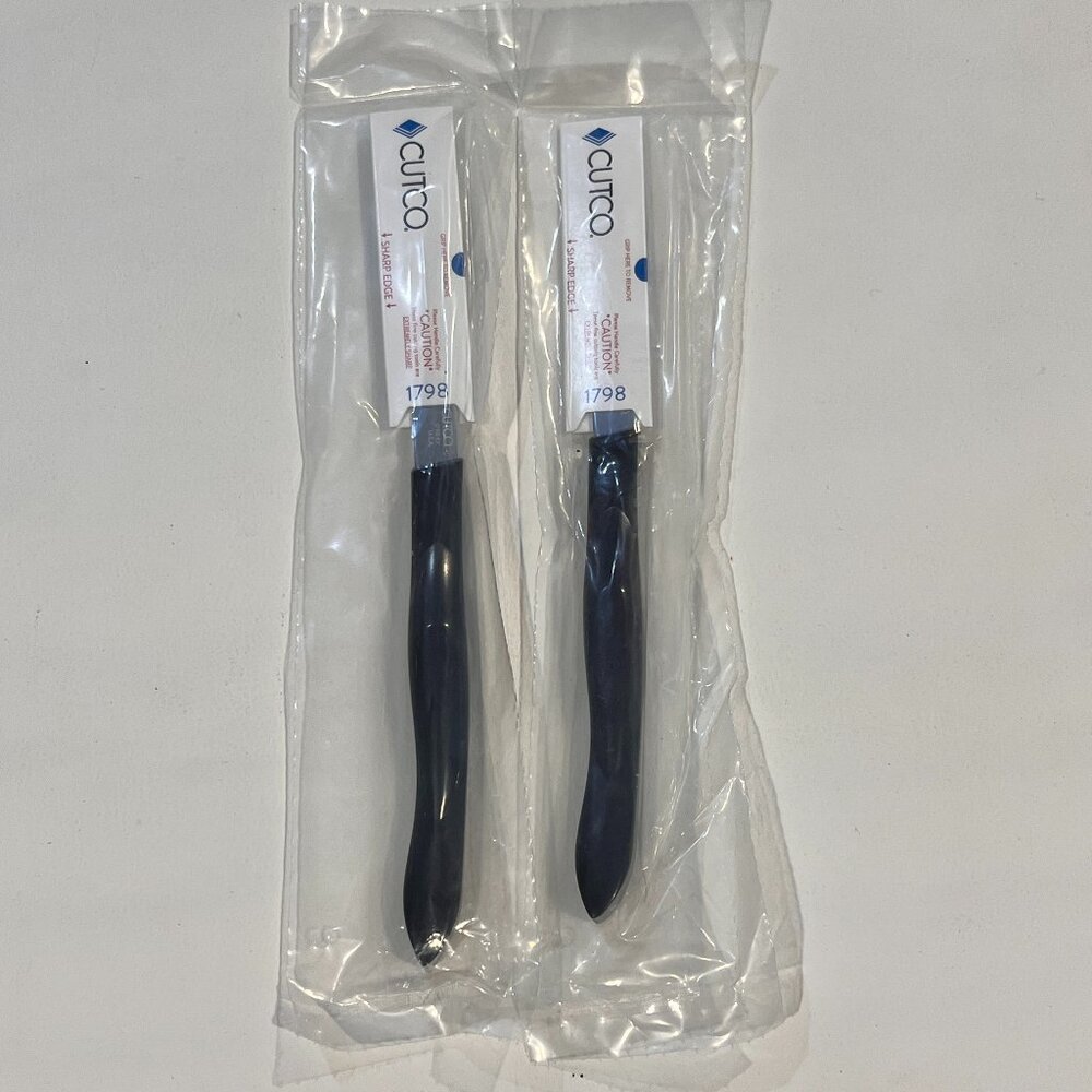 2x New Rare Cutco #1798 Mini Trimmer/Serrated Paring/Utility Sample Knives
